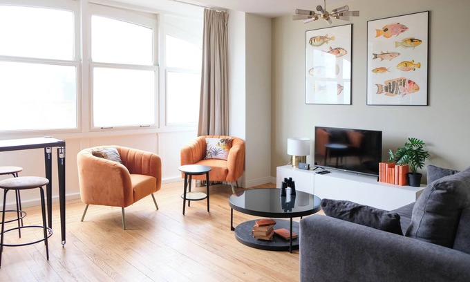 Mers-les-Bains Apartment | Villa Adèle, Loft Lumineux et vue Mer - Appt 04