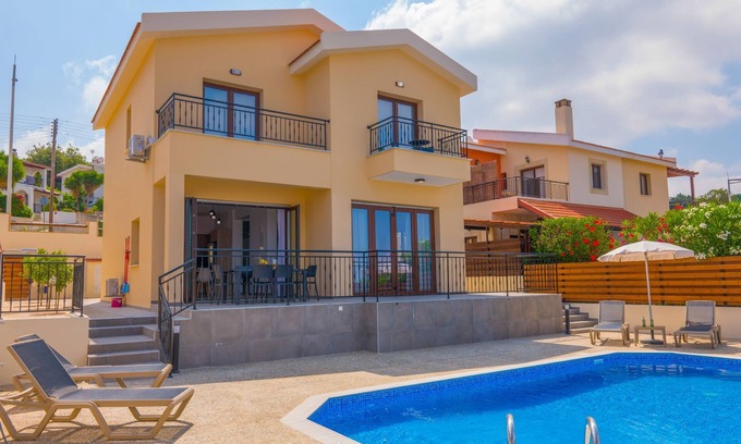 Meladeia Villa | Villa Aeria: Holiday Villa To Rent, Pool, Views, WiFi, A/C
