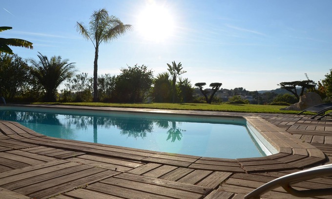 La Gaude House | Villa Angel - Panoramic view with magnificent swimming pool and pool house