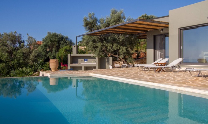 Sivota Villa | Villa Atokos - infinity pool on sea view with magic sunrise