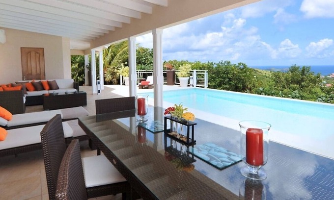 Grand Cul-de-Sac Villa | Villa Au Coeur du Rocher | Ocean View - Located in Magnificent Vitet with Private Pool