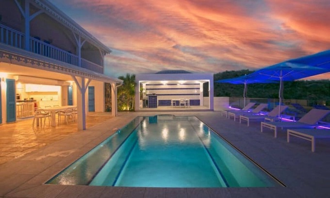 Cul de Sac Villa | Villa Azur, splendid view of the cul de sac bay and ilet Pinel!