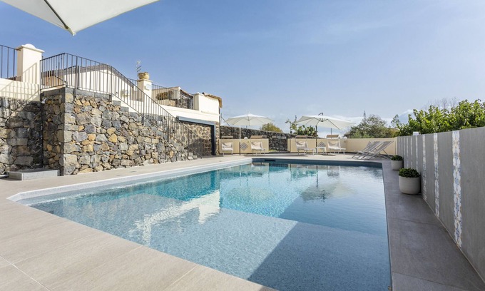Aci Sant'Antonio Villa | Villa 'Badimà - Con Piscina' with Sea View, Wi-Fi and Air Conditioning