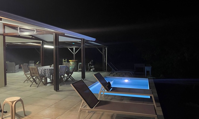 Le Carbet Villa | Villa Du Petit Paradis in the town of Carbet, Caribbean Sea view