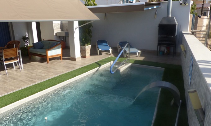 San Juan de los Terreros Villa | Villa private pool sea view 5 min walk, air conditioning, handicapped access 1 to 7P+2optional