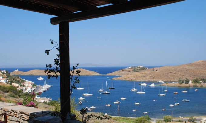 Vourkari Villa | Villa Faros - stunning villa with incredible views of Vourkari and the Aegean