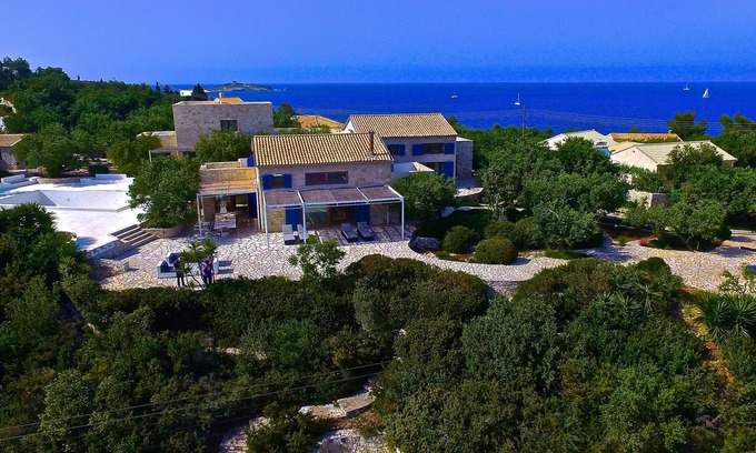 Katsimatika Villa | Villa for 14 , nestled in a 2-acre olive garden with beach just 30 steps awa