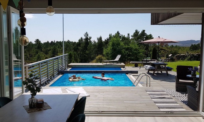 Steinsland Villa | Villa for rent in Landet with Pool, and sauna.