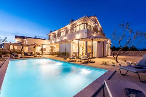 Vodice Villa | Villa Galla - Heated pool, Sea view, Jaccuzzi, Modern design
