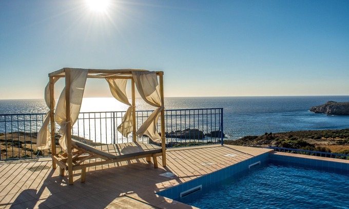 Livadia Villa | Villa Irene traditional with private pool offering privacy and amazing views!