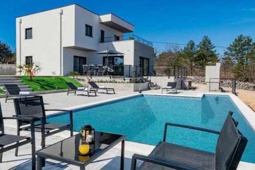 Grubine Villa | VILLA KARIN-NEW,55m2 pool,playground,amazing view,