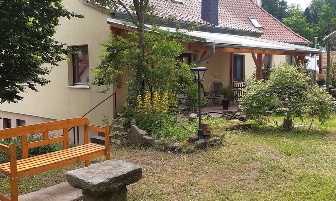 Kueps Apartment | Villa Kunterbunt XL, 90sqm furnished. Duplex apartment with garden, terrace and sauna