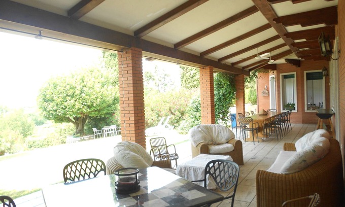 Bussolengo House | Villa lake Garda/Lazise with large porch overlooking the lake surrounded by greenery