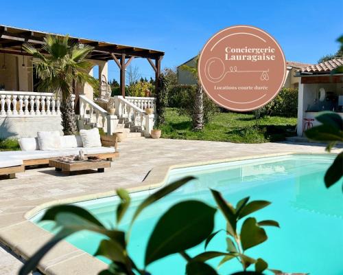Mas-Saintes-Puelles Villa | Villa les cigales - Paisible avec piscine