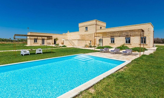 Mesagne Villa | Villa 'Masseria Bosco Colombo' with Private Pool, Wi-Fi and Air Conditioning