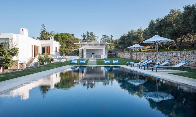 Kounoupidiana Villa | Villa Oleander, pool, BBQ, sea view, free cleaning, close to the beach.