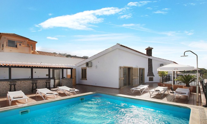 San Eugenio Villa | Villa Oleandra with Sea View, Heated Pool, Garden & Wi-Fi