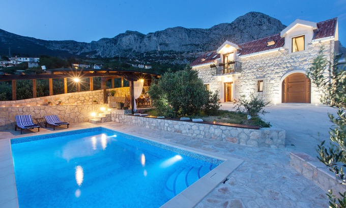 Podgora Villa | Villa Oliva - exclusive gateway, luxurious serenity, stunning views, heated pool