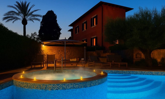Velletri Villa | Villa Olive Garden Private Spa Retreat & Tennis court - Luxe Estate