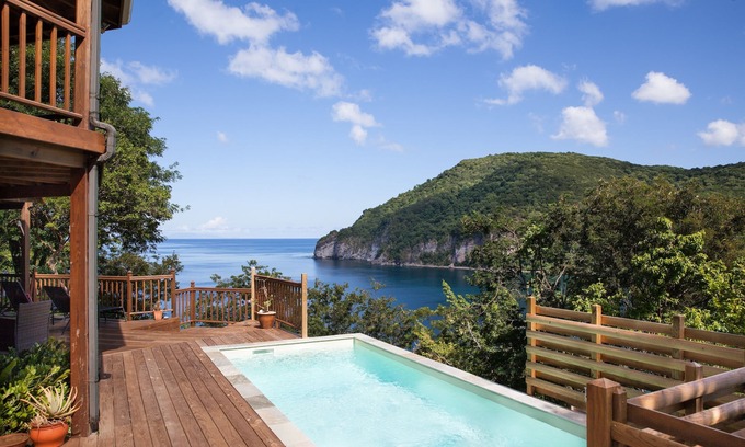Deshaies House | Villa Palm Bay/Stunning View/5 min to beach/1 km to downtown/King size bed