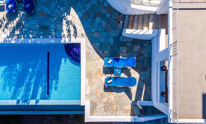 Glossa Villa | Villa Pasifika Glossa with Swimming Pool And Extraordinary Views