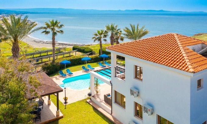 Nea Dimmata Villa | Villa Pelagos with Private Pool, Sea View, A/C