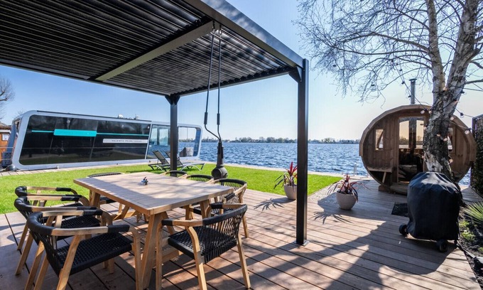 Municipality of De Ronde Venen Boat Rental | Villa Perla Mare - Sauna Experience - On a lake near Amsterdam