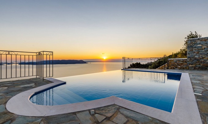 Xanthi Region Villa | Villa Pounda-Breathtaking sea view-wifi-Newbuilding