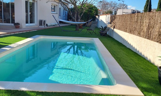 Argeles-sur-Mer Villa | Villa pour 6 personnes avec piscine, terrasse, jardin (4* par Gites de France)