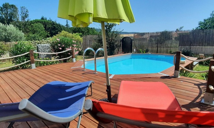 Lagorce House | Villa Rose Piscine Privée/climatisée Vallon Pont D'arc
