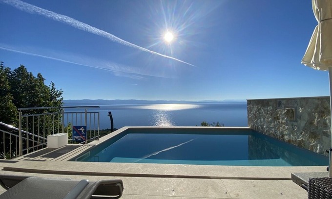 Medveja Apartment | Villa Sabine Medveja Cres. Studio-appartement mit Wlan und Pool