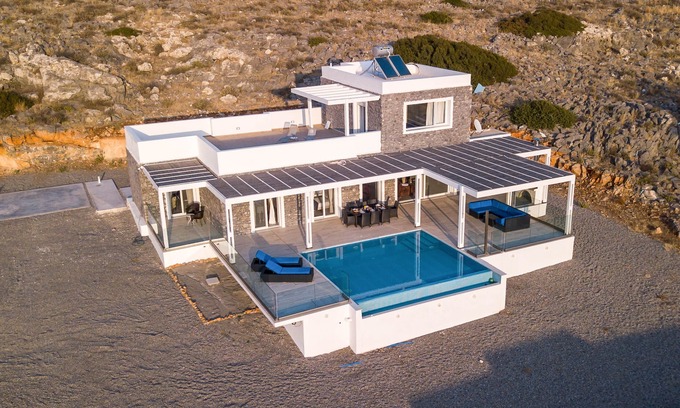 Pefkos Villa | Villa Sophia- New Luxury Villa, Breathtaking Views, Fully Furnished, Sleeps 9