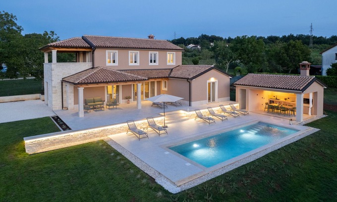 Beram Villa | Villa Vita Pazin in Central Istria for up to 8 people with private pool, playground & beautiful garden