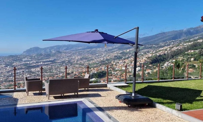 Sao Goncalo Villa | Villa With heated Private Pool(additional cost) & Sea View of whole of Funchal