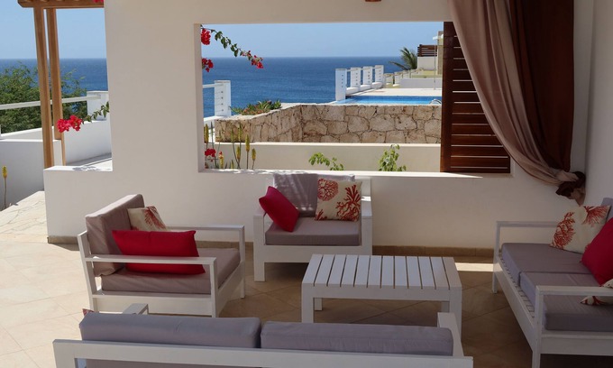 Maio Villa | Villa with private pool, Island of Maio archipelago of Cape Verde terraces ocean view