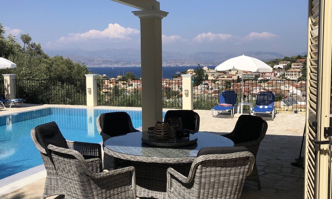 Kassiopi Villa | Villa With Private Pool And Beautiful Sea Views - easy walk to centre