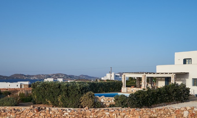 Parasporos Villa | Villa with private wind-sheltered pool, fab seaviews, walking distance to Beach