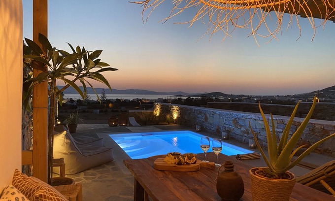 Agia Anna House | Villa Ypsilon Naxos - luxury holiday house with private pool & stunning sea view