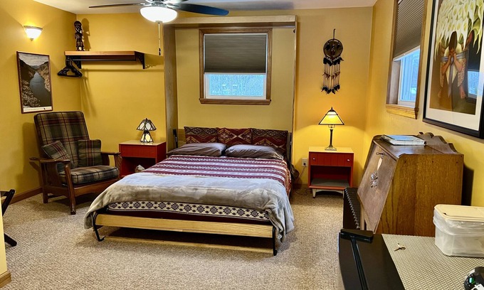 Saranac Lake House | Village Hideaway, 1 bdrm efficiency, private entrance. On the Rail Trail.