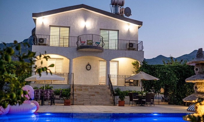 Catalkoy Villa | 'VILLAMINA' Stunning Panoramic Sea and Mountain Views Beautiful Pool and Gardens