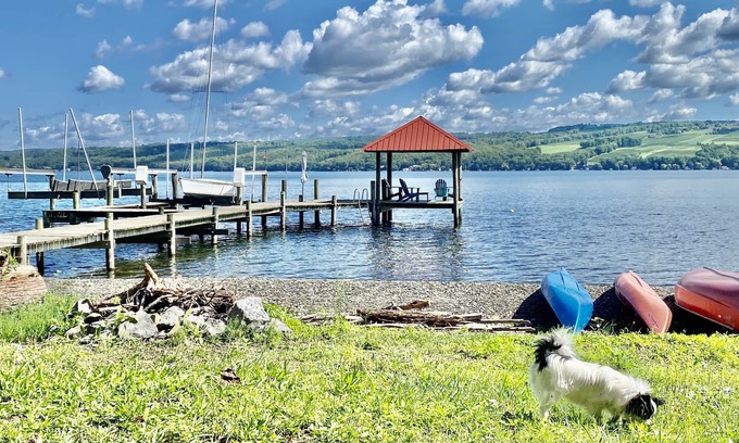 Rock Stream Cottage | VINTAGE COTTAGE OVERLOOKING SENECA LAKE PRIVATE BEACH/DOCK/KAYAKS/CAMPFIRE