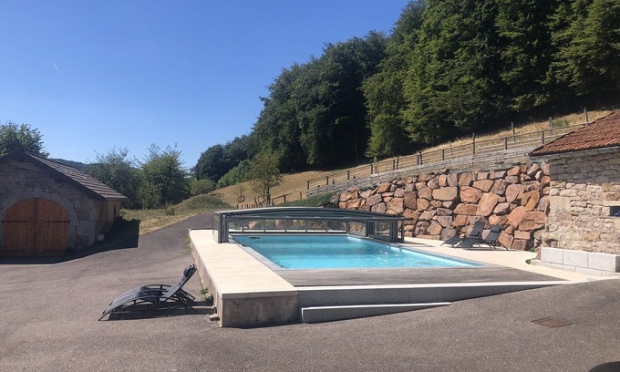 Le Val-d'Ajol House | VOSGES: Beautiful renovated farmhouse, quiet, private pool