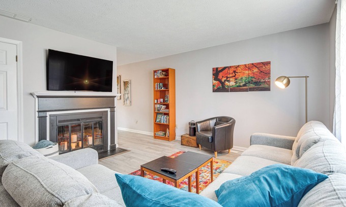 West Side Historic District House | Walk to Main St Hendersonville: Chic Home w/Yard
