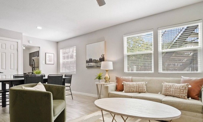 Allandale Apartment | Walk to Restaurants or Cook in Subway Tile Kitchen