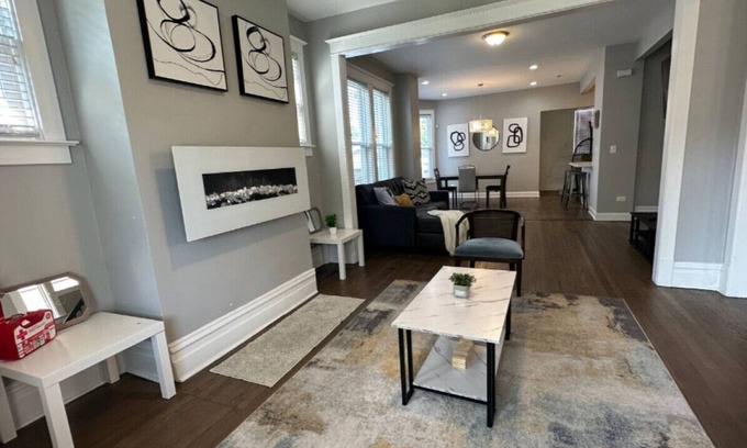 South Shore Apartment | Walk to the Lake! Grill, Fireplace, Sleeps 12