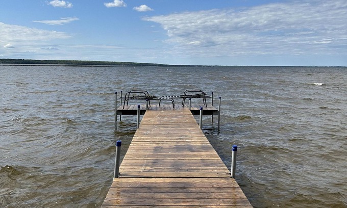 Manistique Apartment | Wanderers Welcome(Manistique, Mi) : Deeded dock, community swimming area