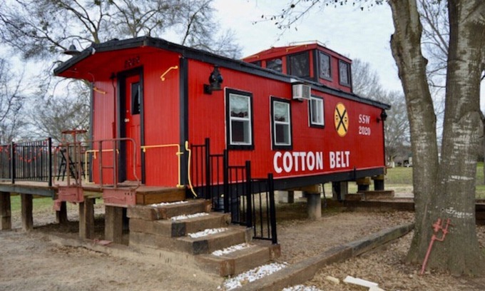 Jewett Cabin | Water Front 1920's Vintage Cotton Belt Caboose