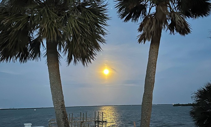 Micco House | Waterfront, 3 bedroom, original 1941 wood, fishing camp, with a deck/dock