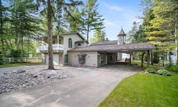 Mackinaw City House | Waterfront! 3000+ sqft w/Games, Hot Tub and Sauna!