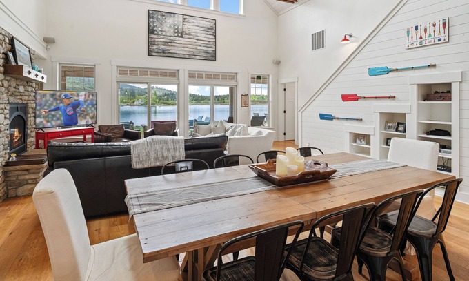 Laclede House | Waterfront, Boat Lift, Hot Tub, Luxury Farmhouse